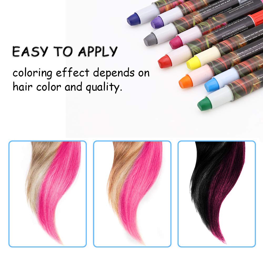 12 Color Temporary Hair Chalk Hair Pens Non-toxic Washable Hair Dye On  OnBuy | 12 Color Temporary Hair Chalk Hair Pens Non-toxic Washable Hair Dye  