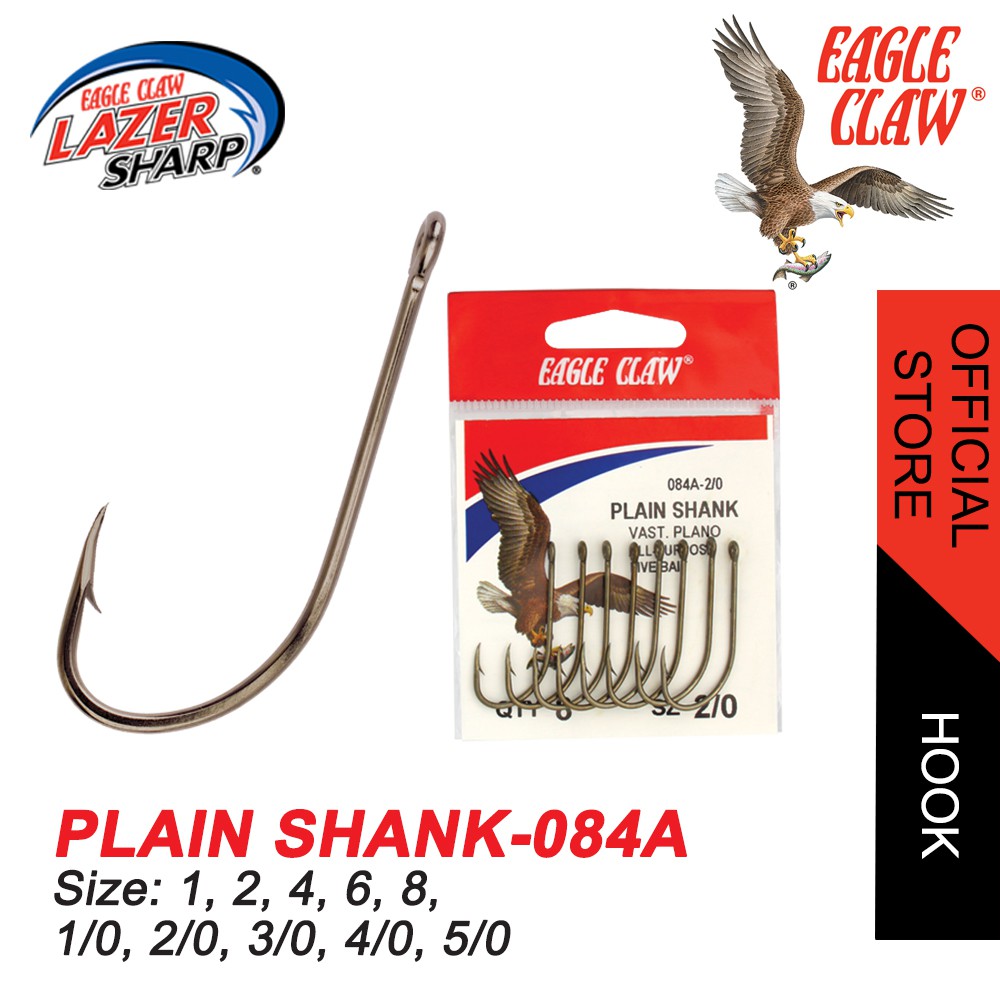 Eagle Claw L042G Lazer Plain Shank Wide Bend Offset (USA) Fishing Hook