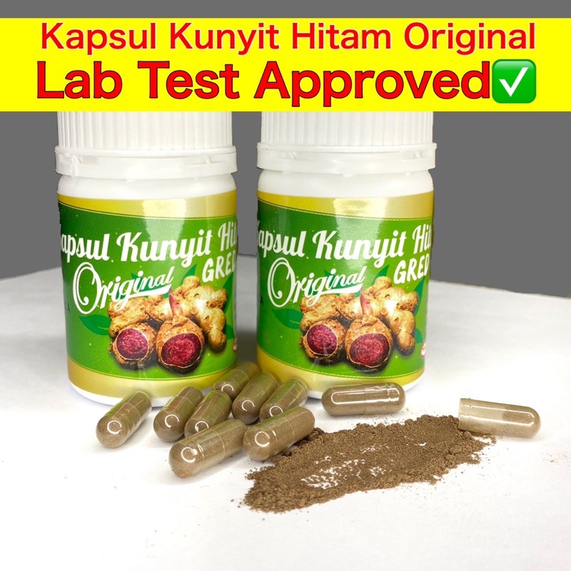 Kapsul Kunyit Hitam Gred A Original 60 biji (LAB TEST 