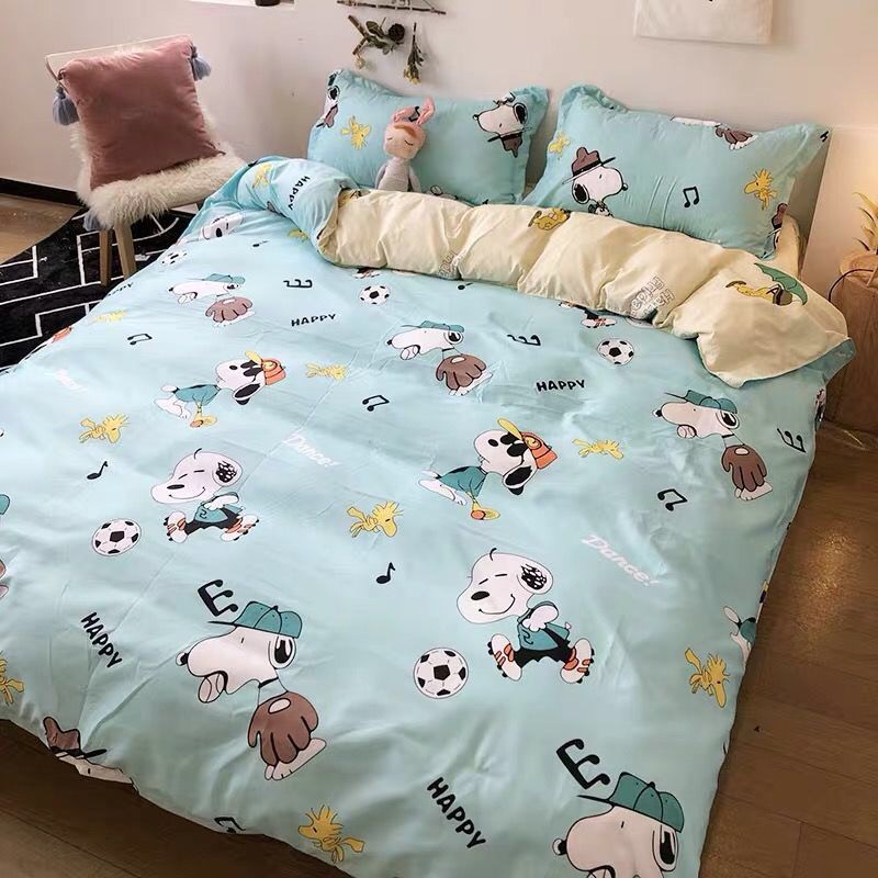 Bed Sets Single Double Queen King Happy Snoopy Shopee Malaysia