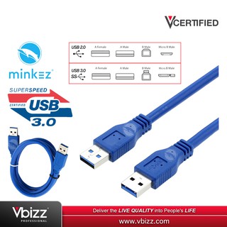 MINKEZ USB3MM USB 3.0 Type A Male to Male USB 3 Cable 0.6M 1M 1.5M 3M 5M