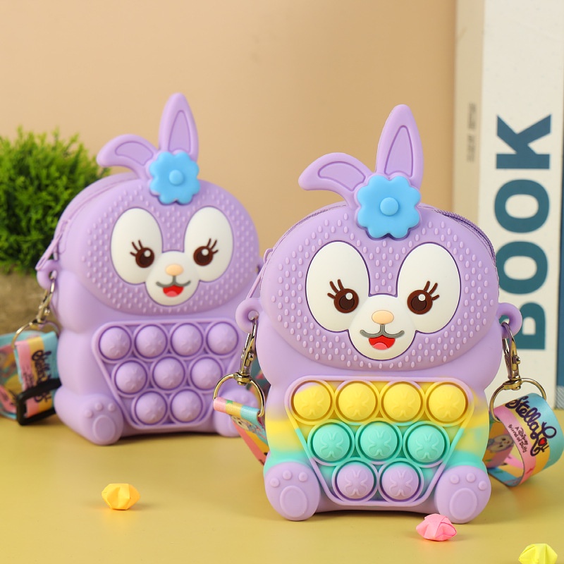 Pop It Bag Fidget Toy Rainbow Stellalou Coin Purse Kawaii Shoulder Bags