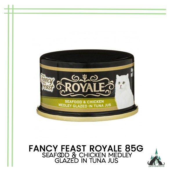 Fancy Feast Royale Seafood Chicken Medley Glazed In Tuna Jus 85g