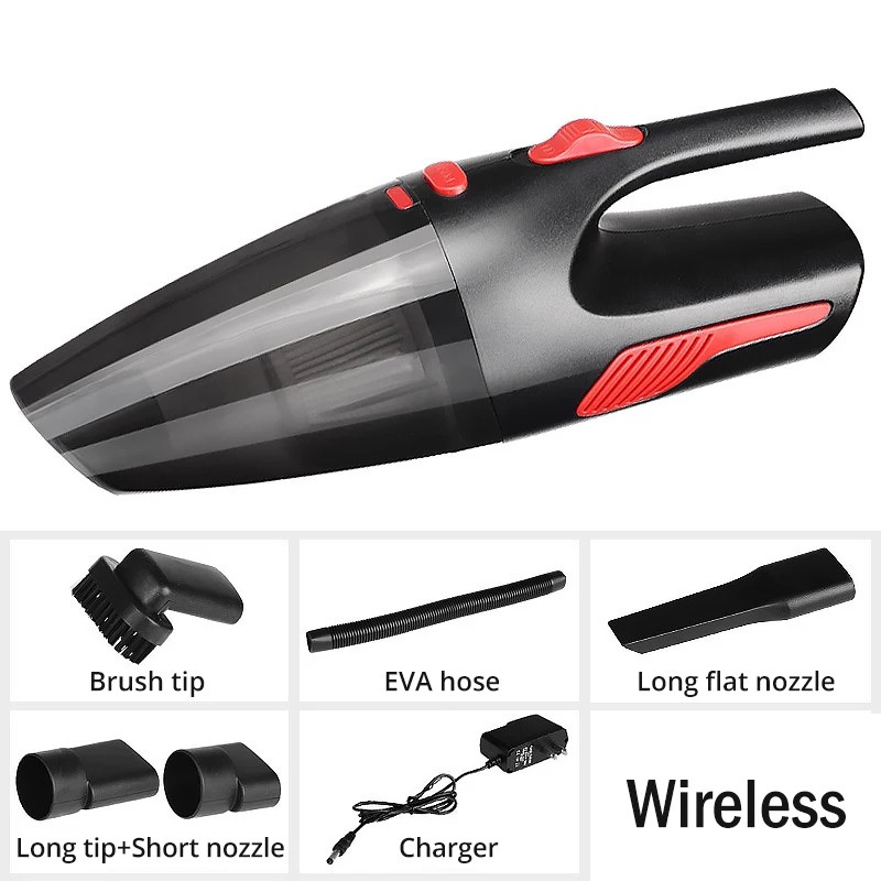 [ READY STOCK ]  Wireless  Home Car Dual-Use Lighting Car Vacuum Cleaner
