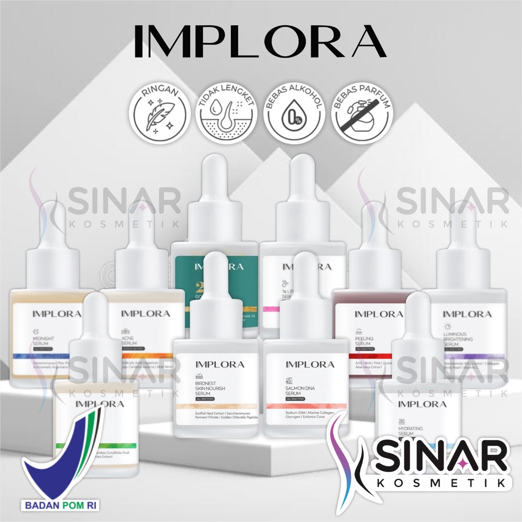 Implora Hydrating Serum Acne Midnight Luminous Bright Peeling Bakuchiol Retinol