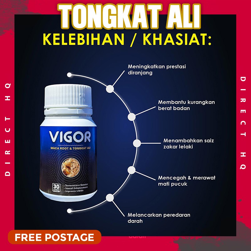 kapsul tongkat ali vigor ramuan herba semulajadi + free gift