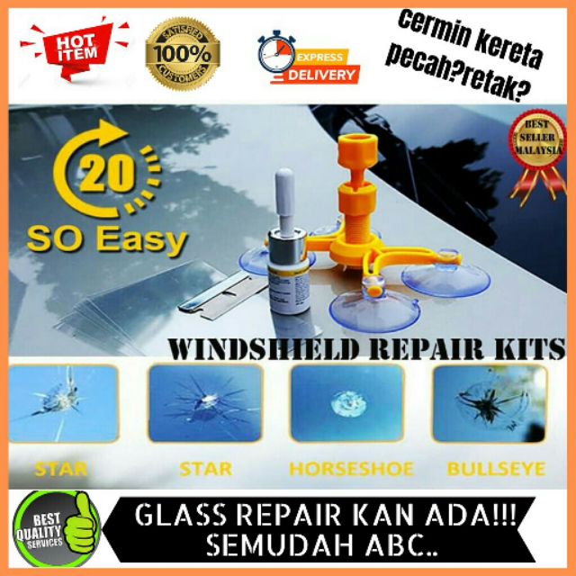 repair cermin kereta retak panjang