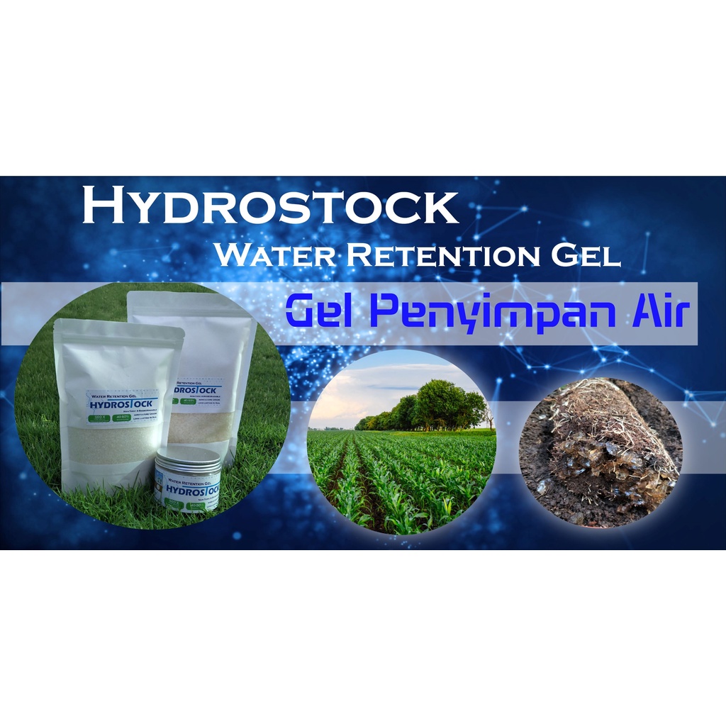 250 Gram Hydrostock Hydrogel Power Bank Pokok Water Retention Gel Absorbent Polymer Gred Fine For Agriculture Mesh Si Shopee Malaysia