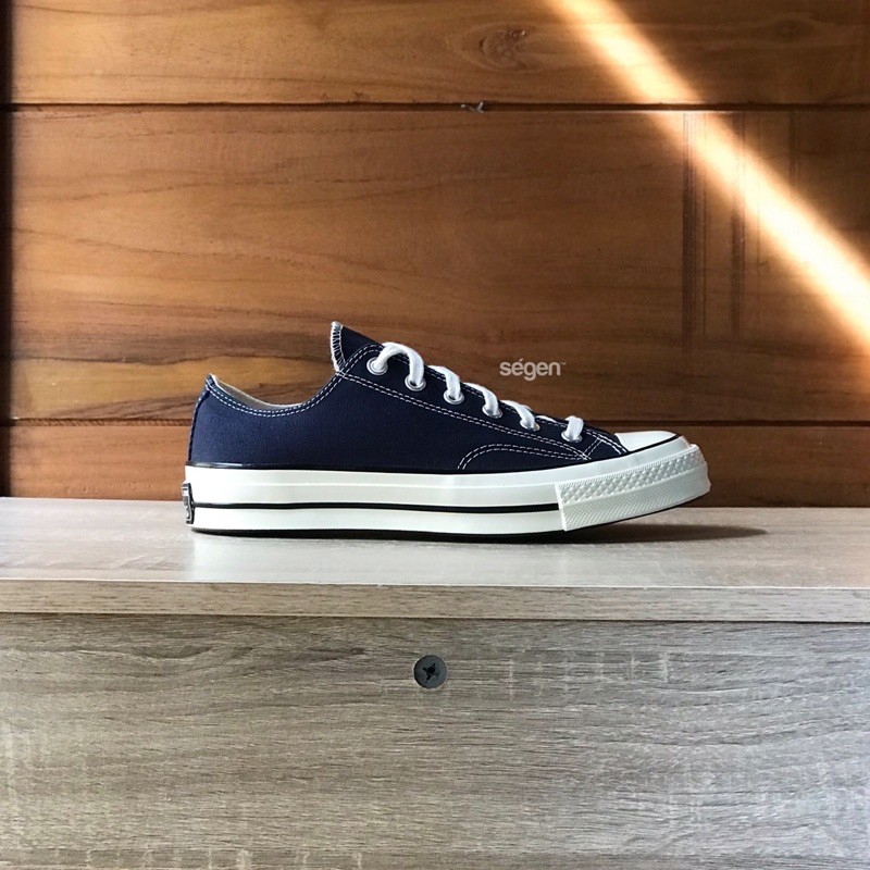 Converse CHUCK TAYLOR CT 70S LOW NAVY BLUE Obsidant WHITE BLACK Egrave  ORIGINAL | Shopee Malaysia
