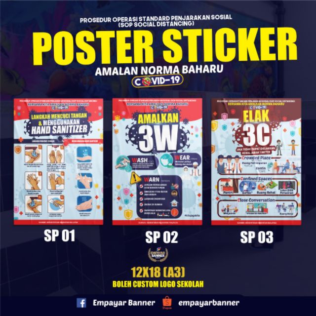 POSTER STICKER MIRRORKOTE (SAIZ A3) | Shopee Malaysia