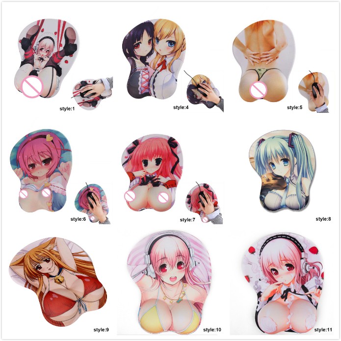 Hot Sexy 3D Fantasy Big Soft Breast Hip Silicone Mouse Pad Japanese Anime |  Shopee Malaysia