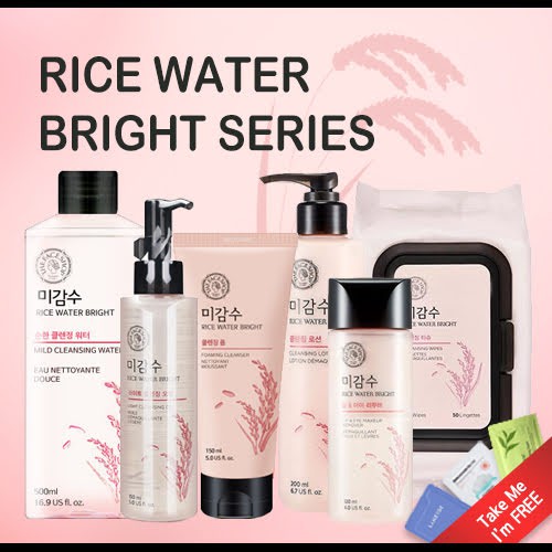 The Face Shop Rice Water Bright Cleansing Foam Oil Water Lotion Lip Eye Remover Wipe Shopee Malaysia