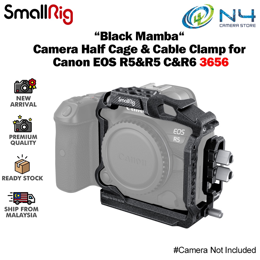 SMALLRIG R5C Kooi Handheld Kit voor Canon R5 C met Bovenste Handvat, Volledige Kooi, HDMI & USB-C Kabelklem - 3891