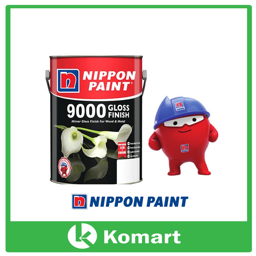 1L Nippon Paint 9000 Hi Gloss Paint Finish for Wood and 