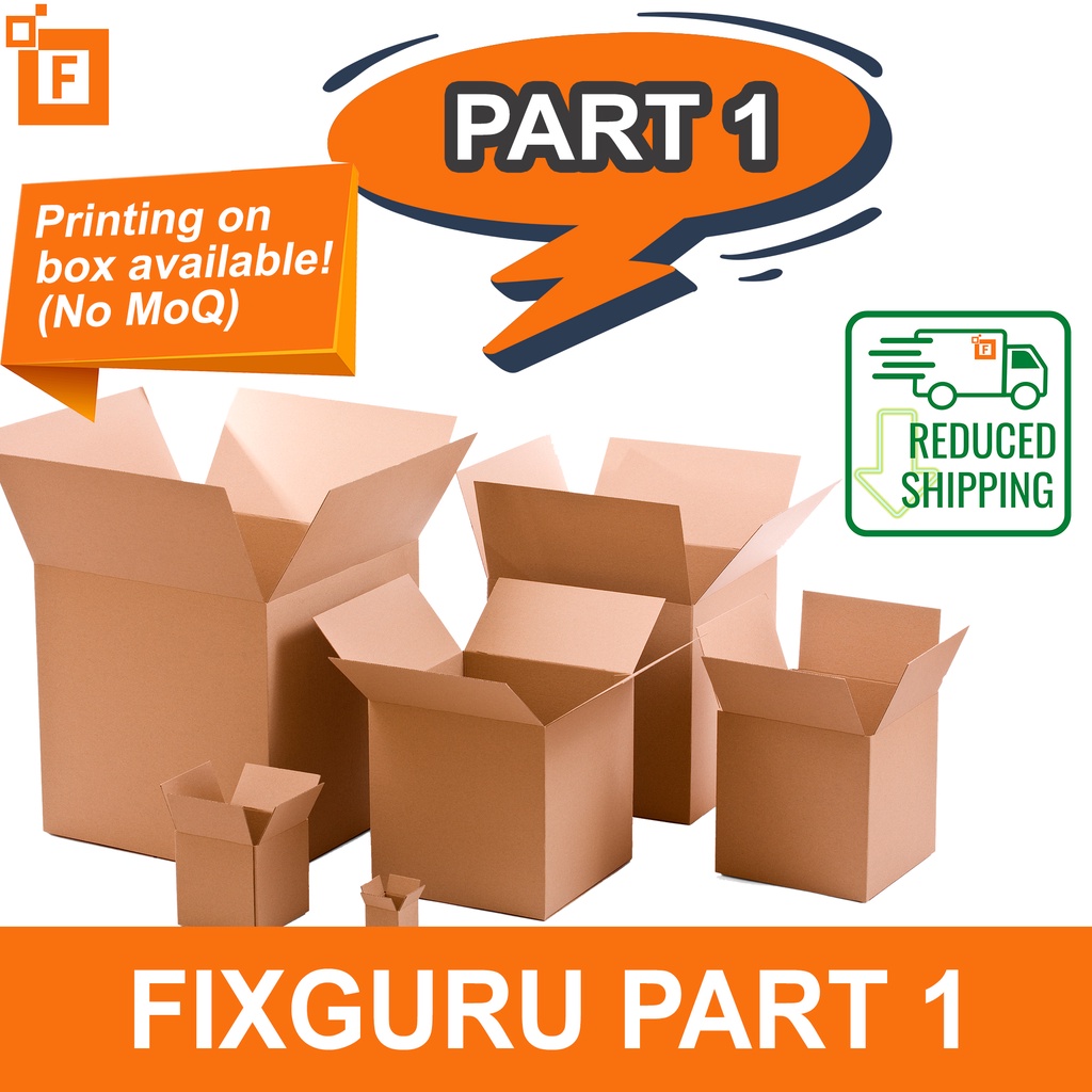 Fixguru Carton Box | Small to Medium | Kotak Kecil & Sederhana for Moving, and Storage (Part 1/4)