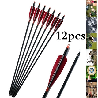 50pcs 31/'/' Carbon Arrows Sp500 Screw in Point Archery Hunting Shooting Arrows