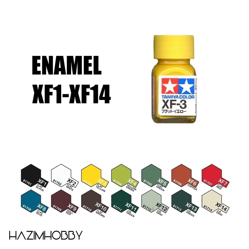 TAMIYA Color Enamel Paint 10ml XF1 - XF14 | Shopee Malaysia