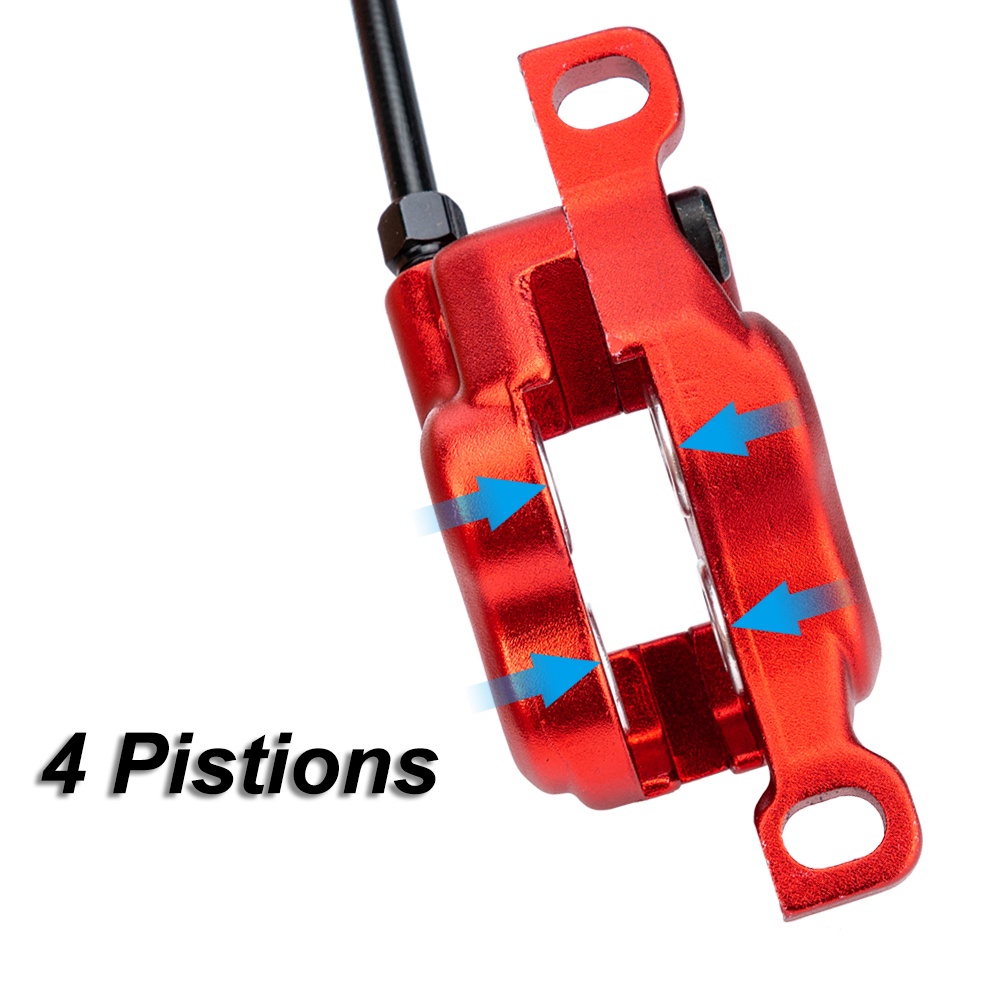 ZTTO MTB 4 Piston Bicycle Hydraulic Brake With Brake Pads HB876