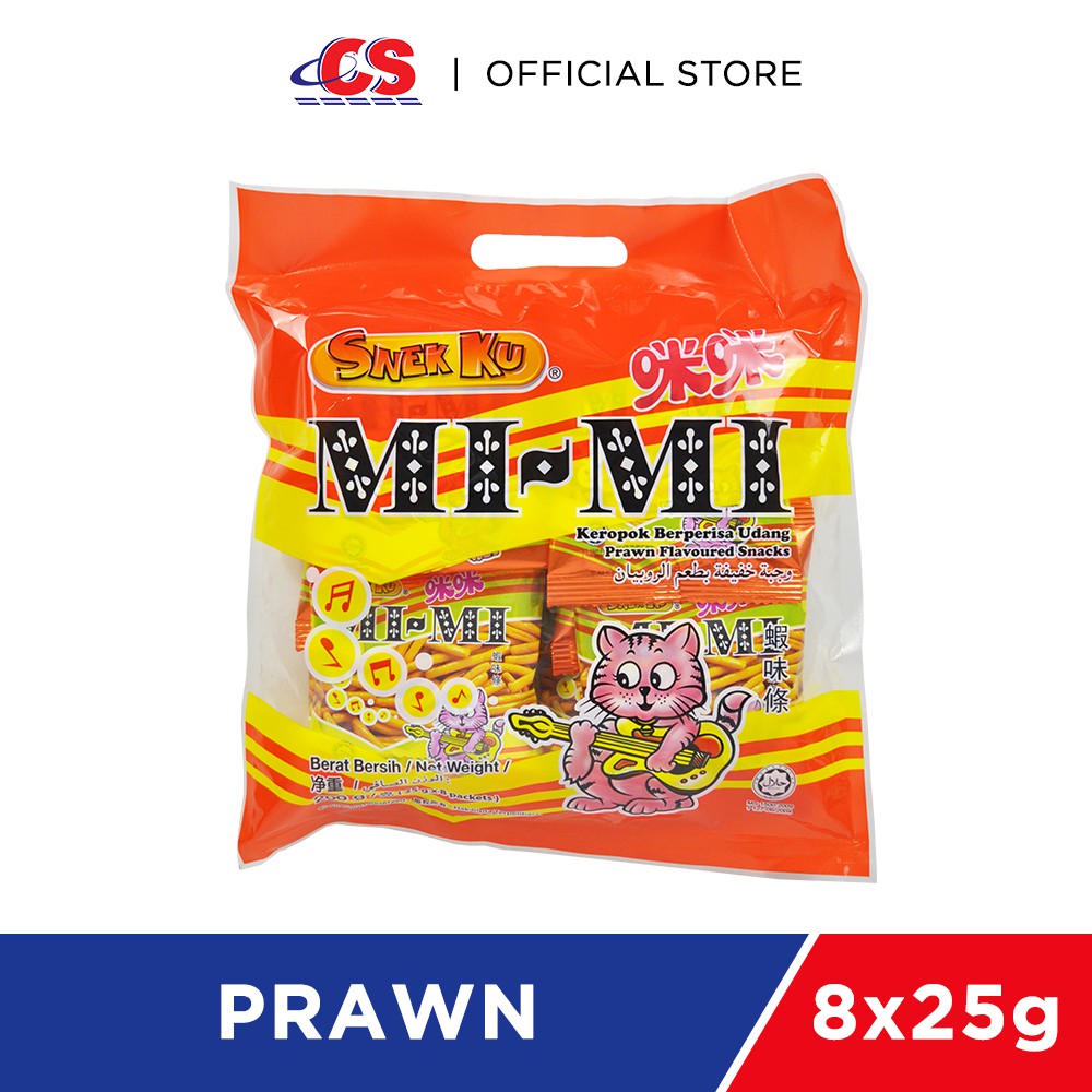 SNEK KU Mi-Mi Prawn Flavoured 8x25g | Shopee Malaysia