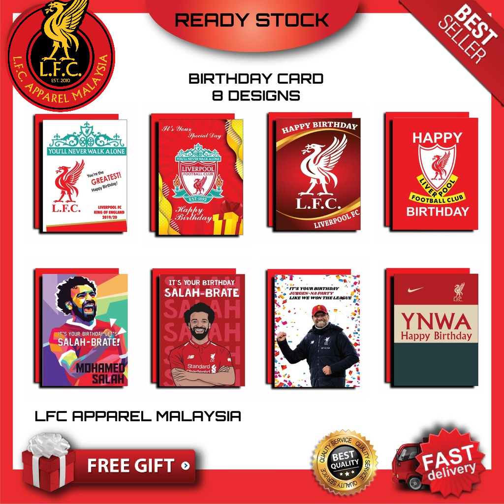 Liverpool FC Birthday Card Glossy Paper (Handmade) | Shopee Malaysia