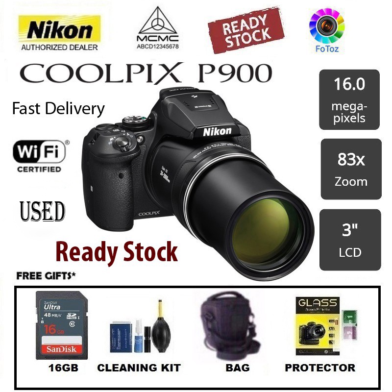 Replacement LCD Screen + Backlight For Nikon Coolpix P900 / P900S Digital Camera