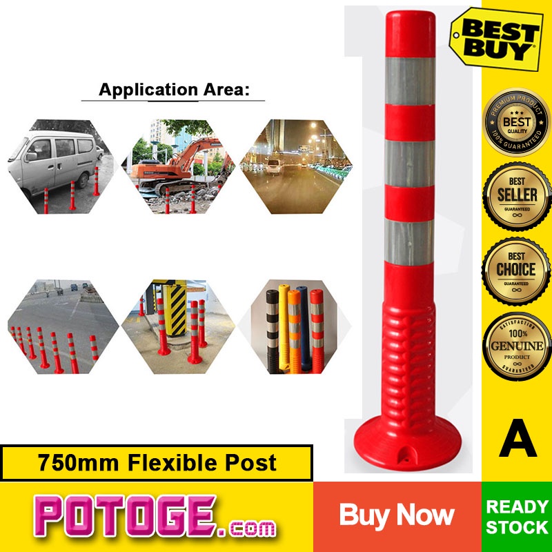 75cm Traffic Cone Safety Cone Flexible Pole Delineator Post Flexible Post TPU Material JKR Highway Road Lane Block