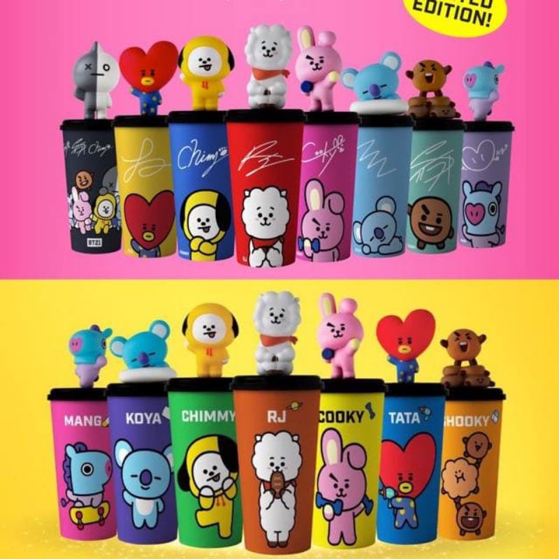 BT21 CUP MERCHANDISE LIMITED EDITION 32OZ READY STOCK