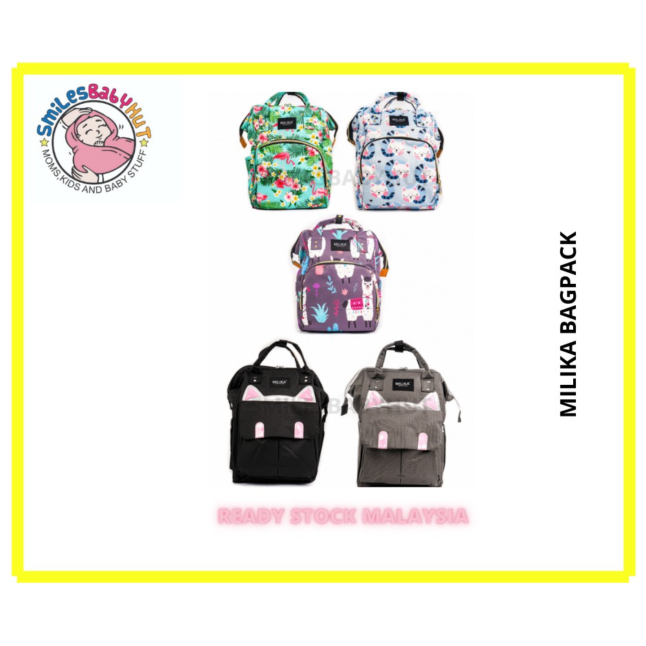 MILIKA MUMMY BAG- Printed & Plain/ Beg Travel/lampin/beg susu/ beg organizer untuk ibu dan anak by MILIKA/Beg Travel Ibu