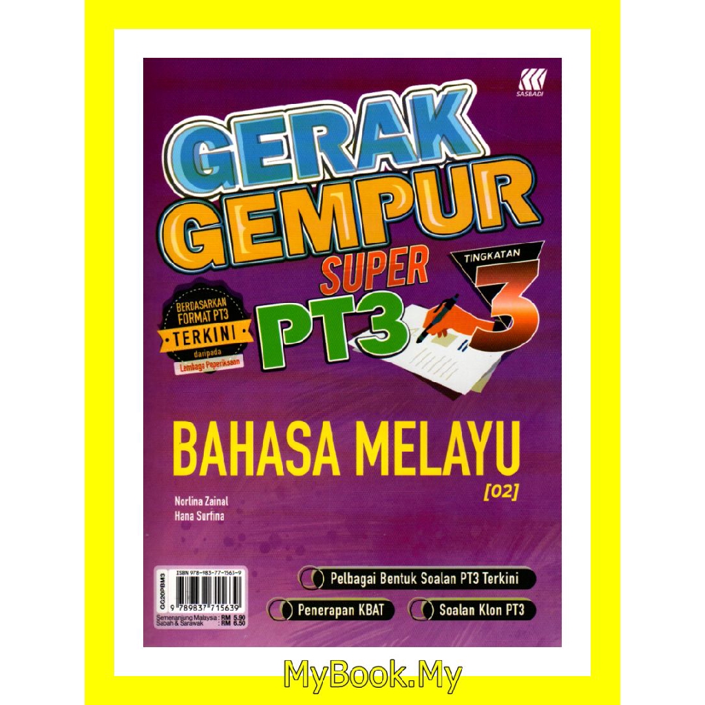 Myb Buku Latihan Gerak Gempur Pt3 Tingkatan 3 Bahasa Melayu Sasbadi Shopee Malaysia