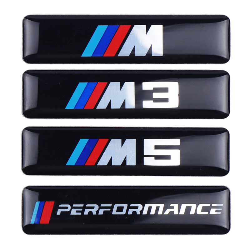 2x Car styling M M3 M5 Logo Car Sticker Aluminum Emblem Grill Badge f BMW