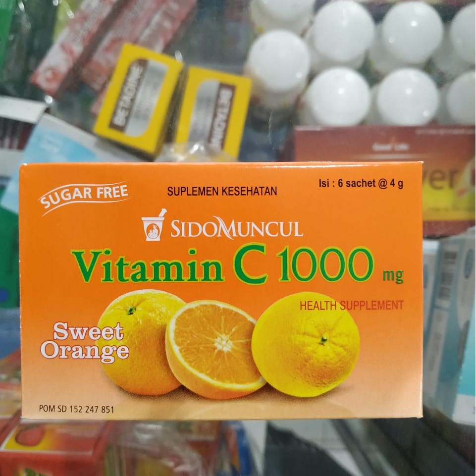 1box Sido Muncul Vitamin C 1000mg Sweet Orange 1 Box 6 Sachet Shopee Malaysia