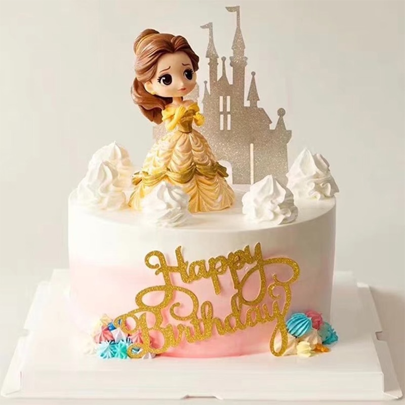 Disney Princess Theme Cake Ornaments Cupcake Toppers Cake Flag Girls Birthday Party Cake Decoration Anniversaire Supplies Shopee Malaysia