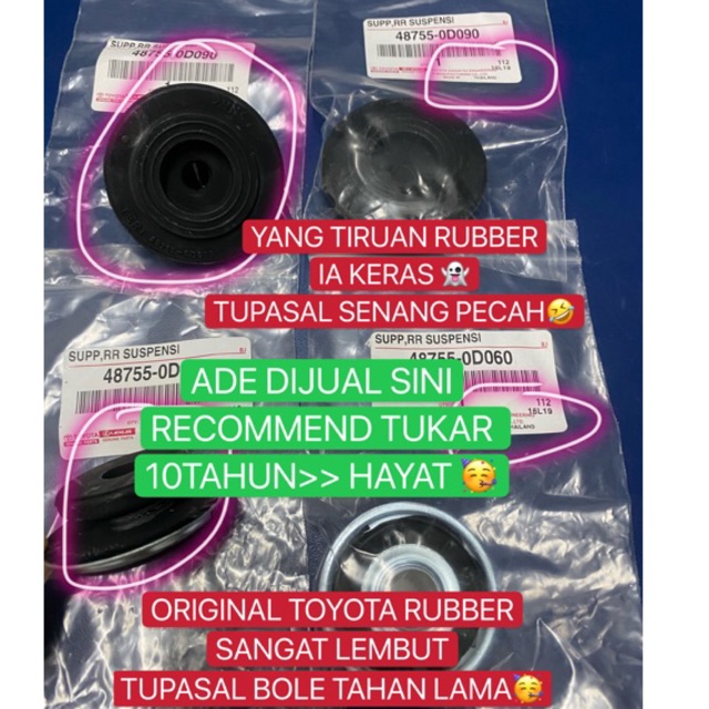 Original Toyota Vios Ncp42 Ncp93 Ncp150 Nsp151 2003 2019 Rear Absorber Mounting Bush Set 4 Pcs Shopee Malaysia