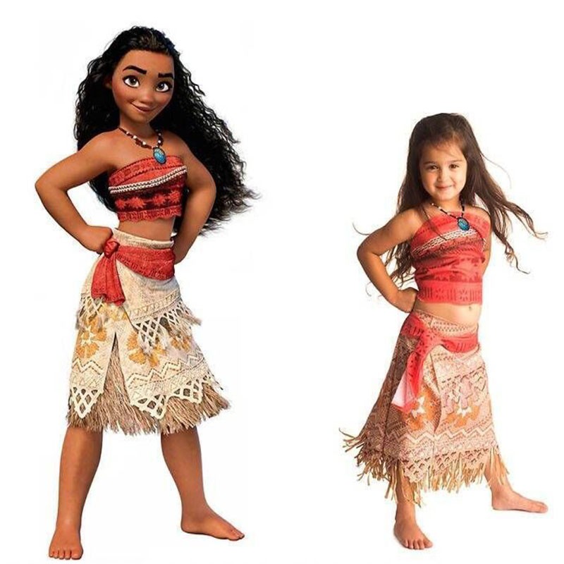 Movie Princess Moana Wig Costume For Kids Maui Princess Cosplay Costume Children Christmas Costumes Party Adult Dress Shopee Malaysia