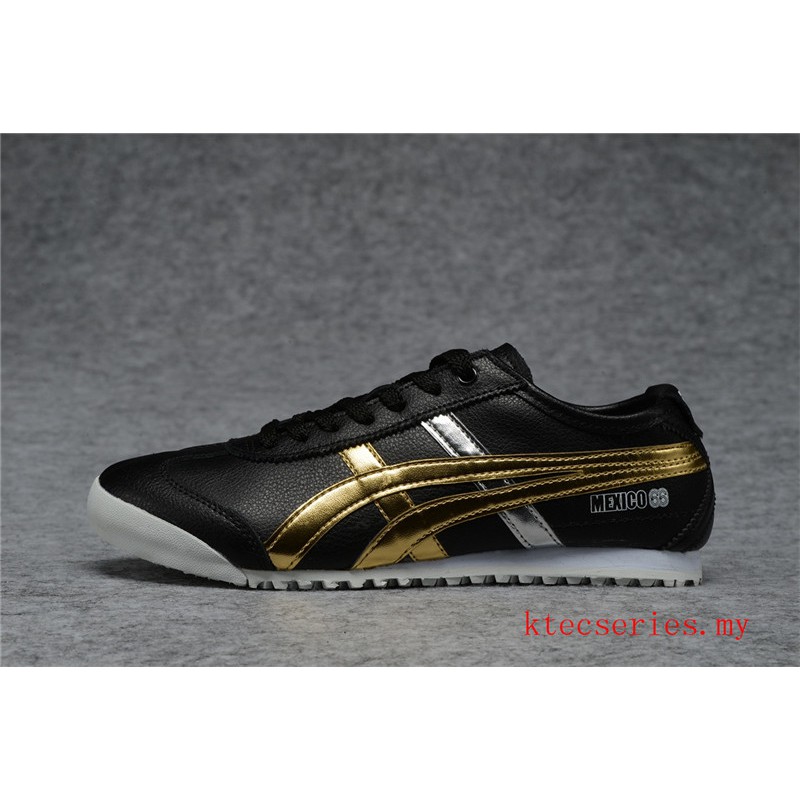asics tiger black and gold
