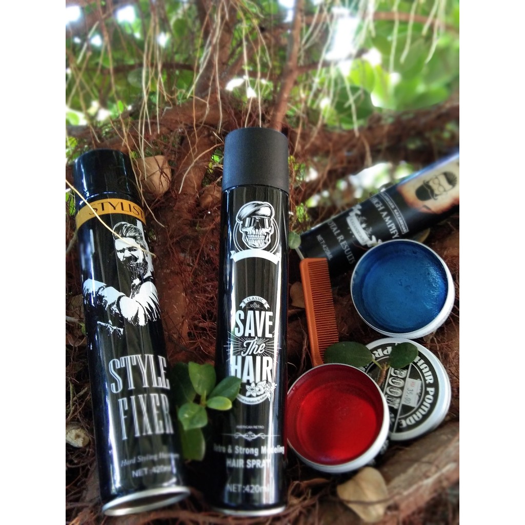 SET COMBO SPRAY RAMBUT  POMADE strong hold Shopee 