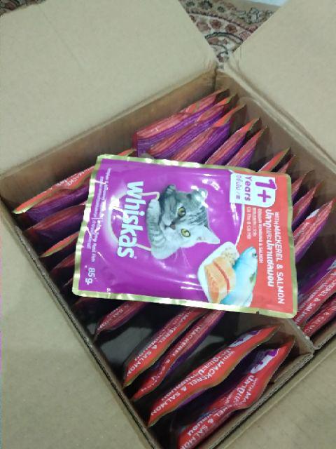  PALING  MURAH  WHISKAS WET CAT  FOOD  85G X 24 PACKS 1CTN 