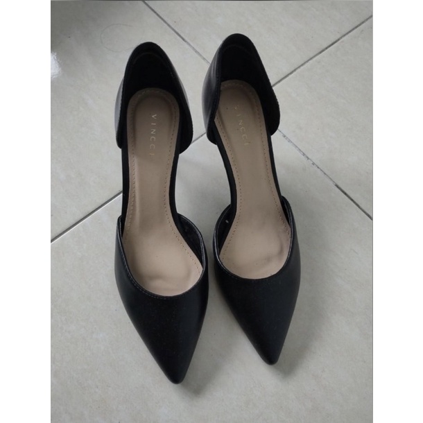 Vincci Heels Women Shoes size 37 Black Women Heels Shopee Malaysia