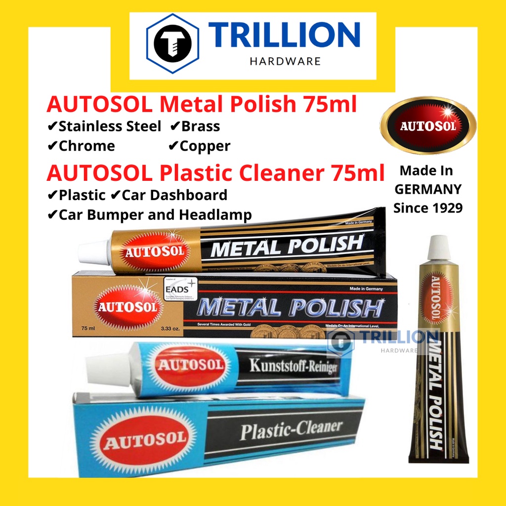 [Ready Stock] AUTOSOL Metal Polish Rust Remover Chrome Cleaner AUTOSOL
