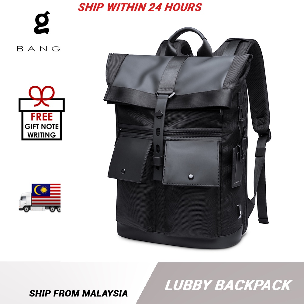 BANGE Lubby Multi Compartment Big Capacity Water Resistant Hidden Pocket Laptop Backpack (15.6'')