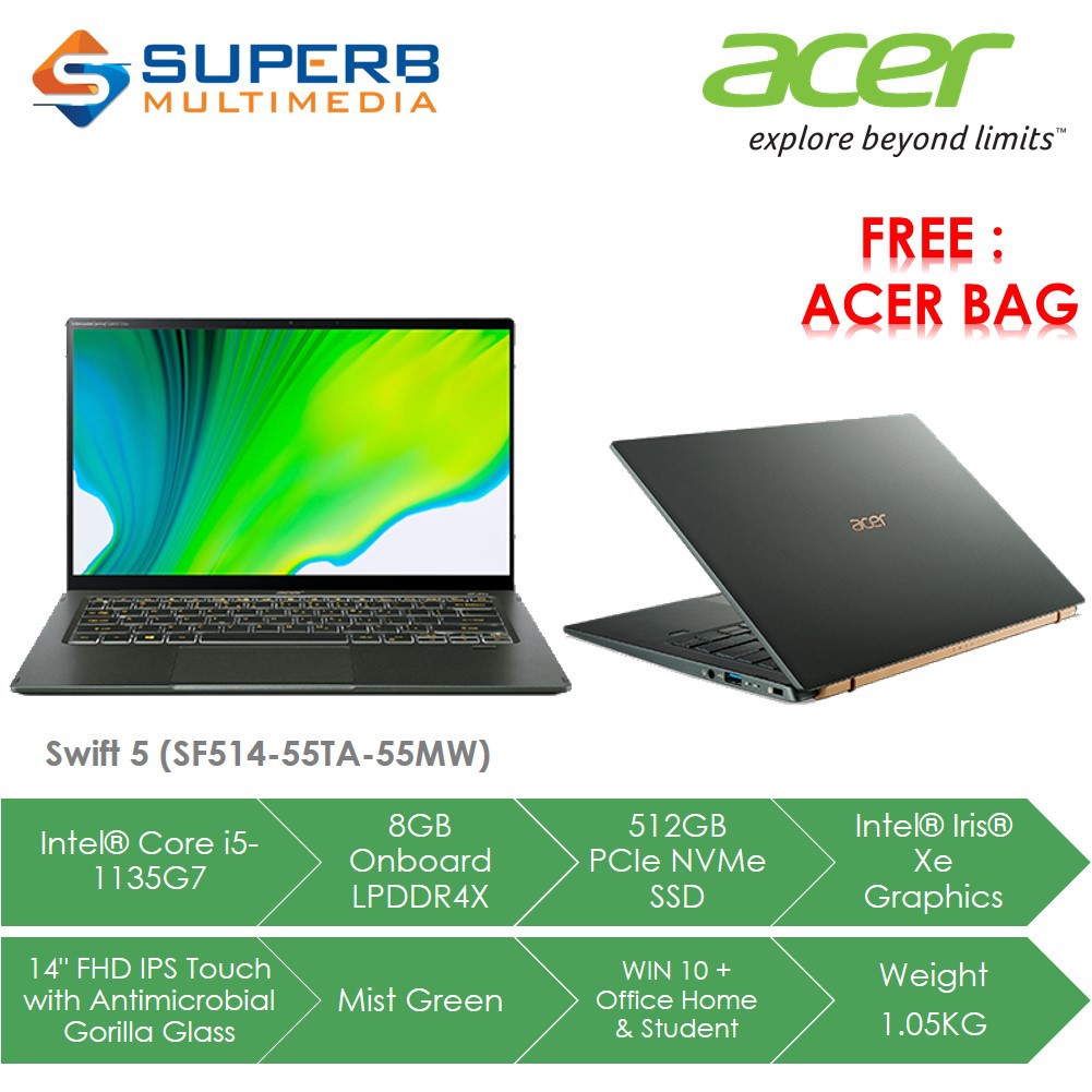 Acer swift 5 sf514 55ta обзор