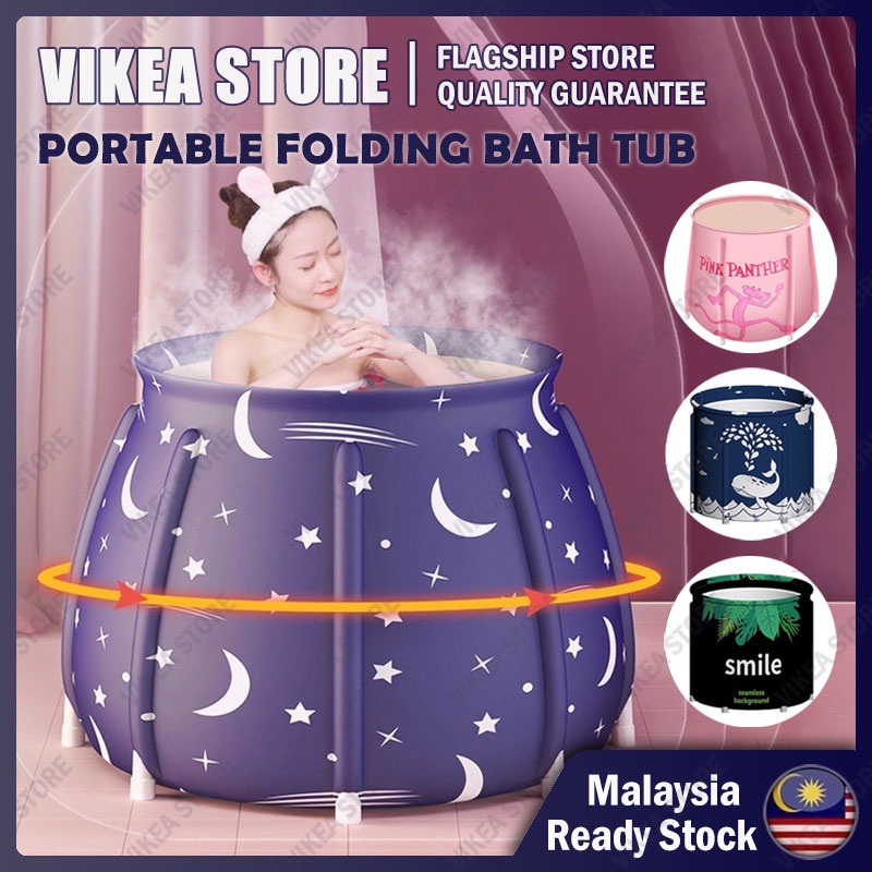 Folding Bathtub Bath Tub Portable Barrel PVC Water Tub Outdoor Indoor