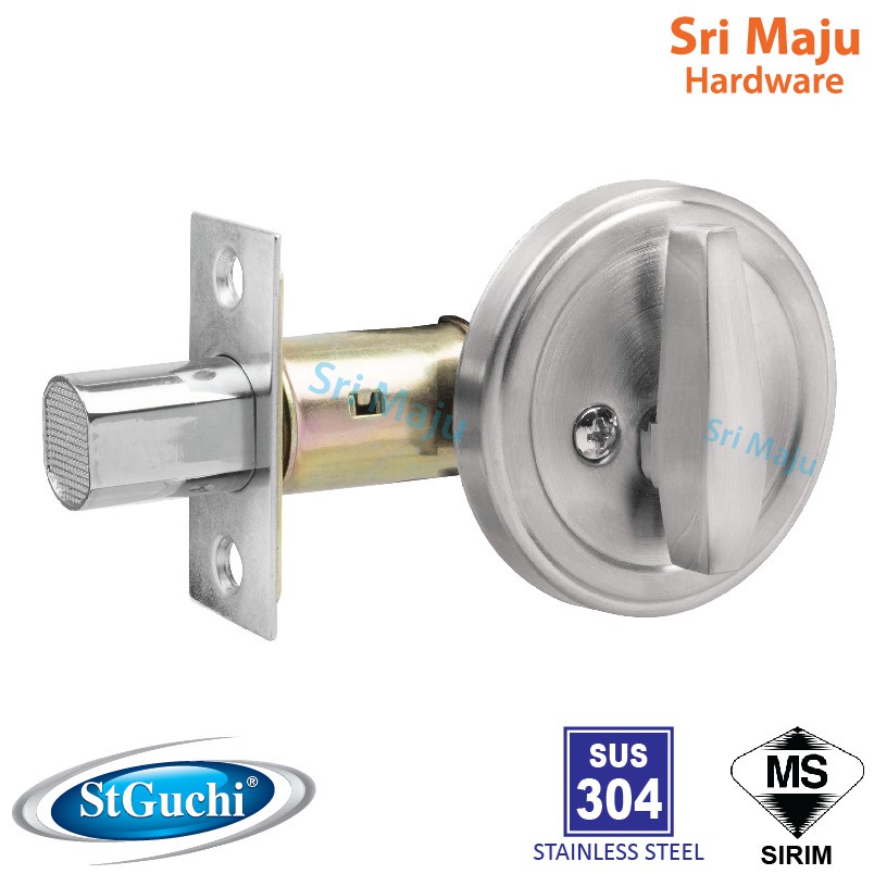 MAJU St Guchi SGDB D 264 SS One Side Thumbturn Half Deadbolt Door Lock SUS304 SIRIM Kunci Tombol Pintu Kualiti