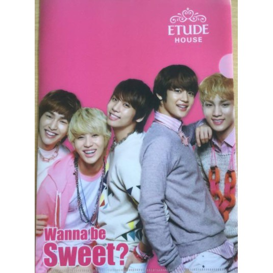 KPOP SHINEE ETUDE HOUSE WANNA BE SWEET? OFFICIAL A4 PINK FILE FOLDER  LIMITED EDITION | Shopee Malaysia