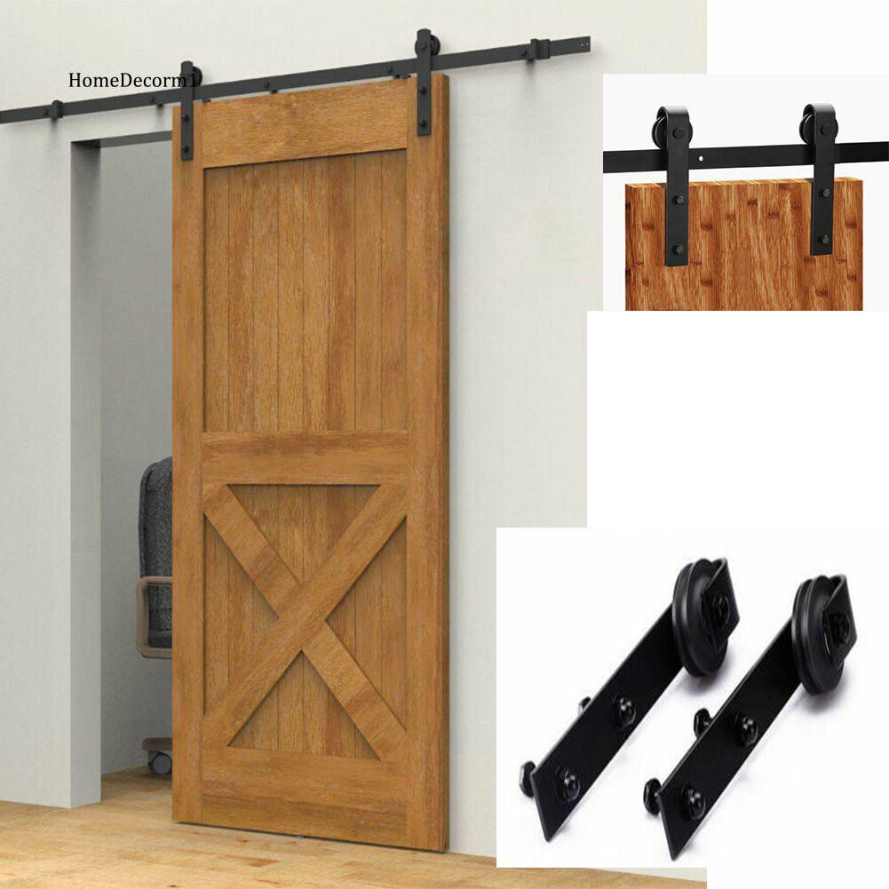 Hmdc Carbon Steel Sliding Barn Door Hardware Kit Interior Track