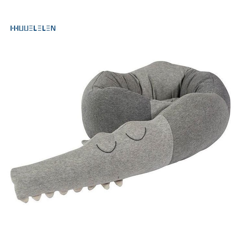 185cm Newborn Baby Bed Children Crocodile Pillow Bumper Infant