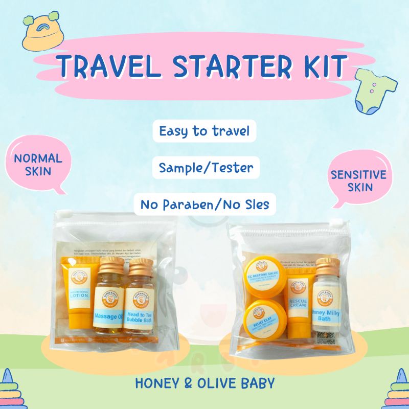 HONEY OLIVE BABY TRAVEL MINIKIT SST & MINIKIT NORMAL SKIN