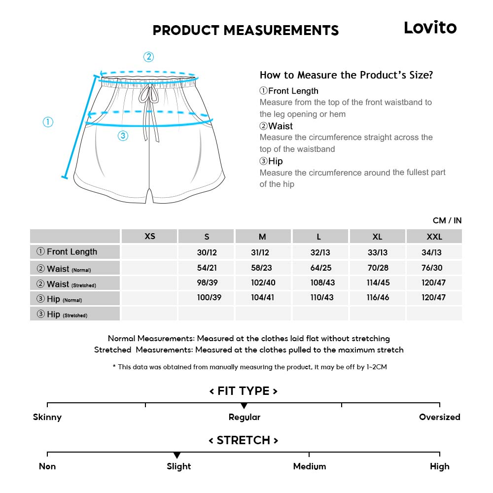 Lovito Casual Solid Drawstring Shorts L00242 (White/Black/Grey/Pink/Blue) #7
