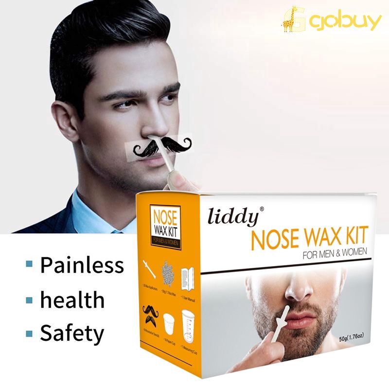 50g Nose Hair Removal Wax Kit Nasal Ear Hairs Painless Beads Gy