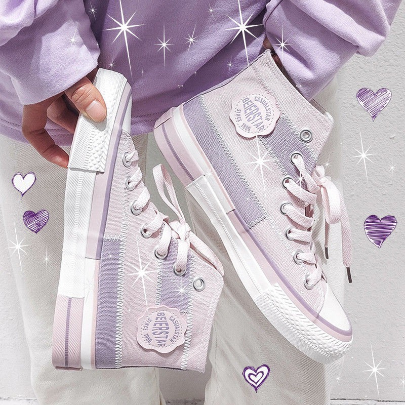 lilac canvas shoes
